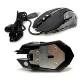 Mouse Gamer Tiger X Pro 2400dpi Led Base De Metal 6 Botões