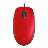 Mouse Logitech M110 Silent Red Usb Pc Notebook Silencioso F
