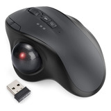 Mouse Trackboll Recarregável Sem Fio Bluetooth E 2.4g Pc Mac
