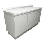 Móveis Odontológicos - Triplo Light - Porta/porta/gaveteiro