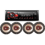 Mp3 Pioneer Bluetooth + Alto Falantes Bravox 6 Polegadas