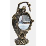 Mulher Com Espelho De Petit Bronze ( Cod 160 )