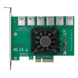Multiplicador Pci-e X4 Para 6 Slots Pci-e X1 - C/ Cooler