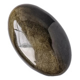 Natural Crystal Gem Golden Obsidian Palm Stone Thumb Toy Hot