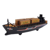 Navio Cargueiro Container Super King Brinquedo A Frição 30cm
