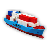 Navio Maersk Conteiner Com Deck - Decorativo Brinquedo. 