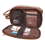 Necessaire Masculina Bolsa Porta Objeto Viagem Couro Pu Novo