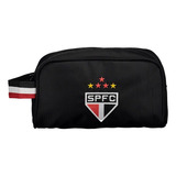 Necessaire São Paulo Fc Licenciada Cor Preto
