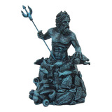 Netuno/ Poseidon Deus Dos Mares Resina Decoração Enfeite Cor N/a