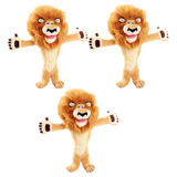 Nihay 3pcs Leão De Brinquedo De Pelúcia Bicho De Pelúcia 26