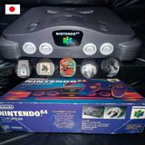 Nintendo 64 Japonês Console Completo Serial Caixa Berço Controle E Jogo