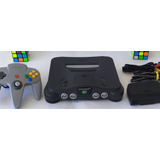 Nintendo 64 Standard Cor Charcoal Gray + Controle Original + 3 Jogos Originais + Fonte + Cabo Av
