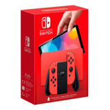 Nintendo Switch Oled Desbloqueado Edição Especial Mario Cartão 512gb + 64gb Interna + Película Aplicada