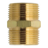 Nipel Metal Naval Latao Roscável 1/2 X 1/2 Náutico Barco