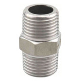 Niple Sextavado - Macho 1/2 Bsp X Macho 1/2 Bsp - Inox