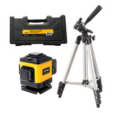 Nível A Laser 360o 12 Linhas 3d Com Tripé Profissional