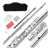 Nova Flauta C Key De 16 Furos Com Luvas Cleaning Rod Case Cl