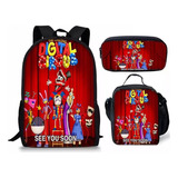 Novo Conjunto Mágico De Circo Digital Com 3 Mochilas Escolar