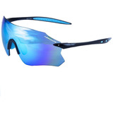 Óculos Ciclismo Absolute Prime Sl Uv400 Mtb Speed - Cores Cor Preto/azul Cor Da Armação Preto Cor Da Lente Azul
