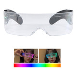 Óculos De Led Coloridos Futuristas Sem Grau Para Adultos