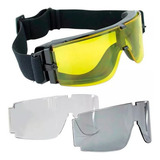 Oculos De Proteção Airsoft Rossi Tiro Esportivo Paintball Cor Preto