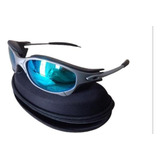 Óculos De Sol Azul Céu Kit - Estilo Juliet Sider+ Estojo Top