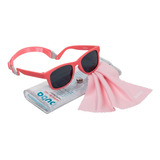 Óculos De Sol Infantil Com Alça Ajustável Rosa 11747 - Buba Lente Preta