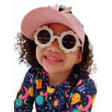 Óculos De Sol Kids Feminino Estilo Flor Moda Infantil Uv 400