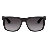 Óculos De Sol Masculino E Feminino Rb4165l Justin Classic Preto Lentes Transparente Ray-ban