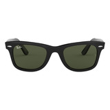Óculos De Sol Masculino E Feminino Wayfarer Ray-ban Cor Da Armação Preto Cor Da Haste Preto Cor Da Lente G-15 Verde Desenho Quadrado
