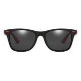 Óculos De Sol Masculino Polarizado Uv400 Preto Fosco