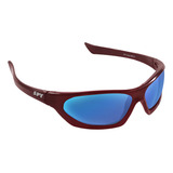 Óculos De Sol Spy 48 - P.larga Chocolate Brilho Lente Azul