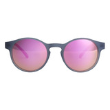 Óculos De Sol Tuc - Round - Jenipapo Espelhado, Redondo Cor Da Armação Cinza Cor Da Haste Cinza Cor Da Lente Pink Espelhado