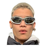 Óculos De Sol Y2k Trap Hype Sport Masculino Feminino Prata