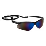 Oculos Esportivo Nemesis Lente Antirisco Antiembaçante Uv Cor Da Armação Preta Lente Azul Espelhado