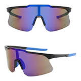 Óculos Feminino Masculino Beach Tennis Bike Proteção Uv 400 Lente Azul-escuro