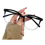 Óculos Feminino Quadrado Anti Luz Azul Armação Grande Lente
