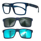Oculos Mormaii Swap Ng 6098 K26 Com 2 Clipons G15 E Azul