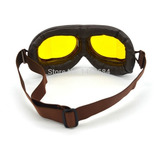 Óculos Moto Retro Vintage Harley Davidson Lente Amarela A1 