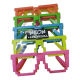 Óculos Neon Luz Negra P/festas Kit/10 Unidades.