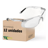 Oculos Proteção Top Incolor Kit C/12