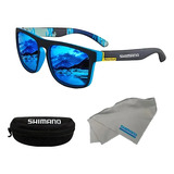 Óculos Shimano Justin Blue Lente Polarizada Azul Uv400 Pesca
