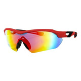 Óculos Sol Florence Ciclismo Uv400 Esportivo Steelflex * Armação Vermelho Lente Vermelho Espelhado Stf-vs202840