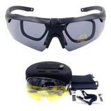 Oculos Tatico Balistico Profissional Tiro Esportivo 3 Lentes Desenho Tático