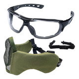 Oculos Tatico Ca Airsoft Paintball E Meia Face Prot Orelha 