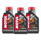 Óleo De Motor Motul Sintético 10w-40 Para Moto/quadriciclo 1 Kit De 3 Unidades X 1l / 3l