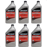 Óleo Lubrificante Quicksilver Tcw3 2 Tempos 1 Litro Kit C/6