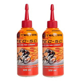 Óleo Lubrificante Tec 50 Bio Cera Bike 2 Unid 120ml Tec Tire