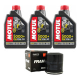 Óleo Motul +filtro Fram Honda Hornet 600 08-13 6017 5000