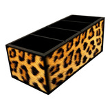 Onça - Coleção Animais - Porta Controle Mdf 4 Espaços